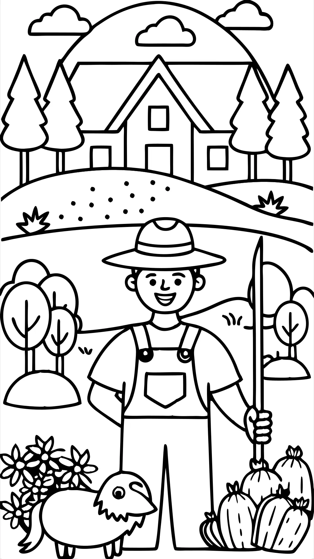 farmer coloring pages